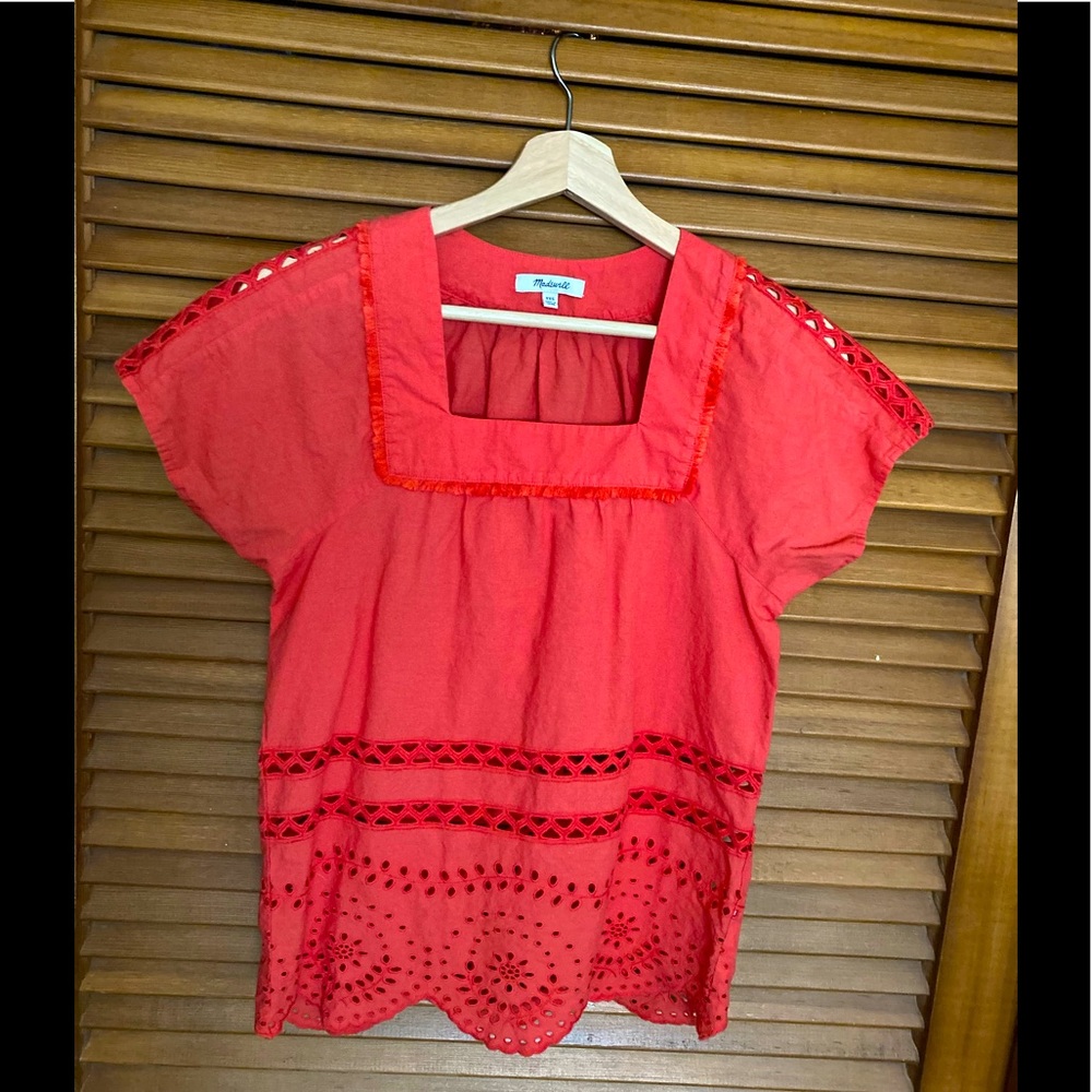 Madewell Eyelet Angelica Top Size XXSmall